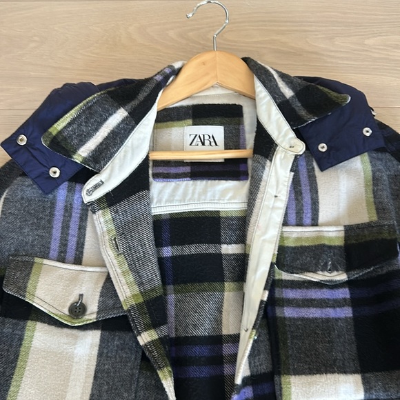 Zara Shirt coat with removable hood - Picture 2 of 4